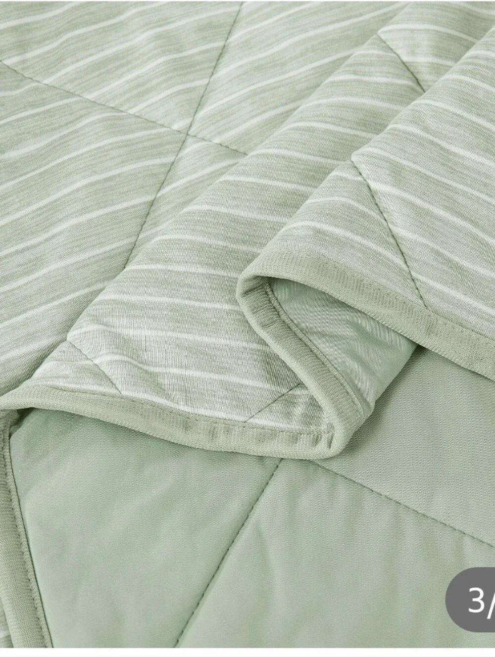 (Ew)Cooling Throw Lightweight Mint Green  Stripe Throw